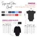 Prindaddy_Short Sleeve Onesie - B+C 100B - color and size chart