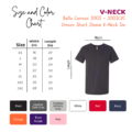 Prindaddy_V-Neck T-Shirt - B+C 3005 - color and size chart